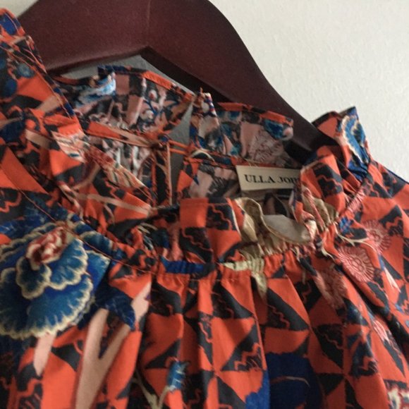 Ulla Johnson Pippa blouse in orange - Picture 7 of 8